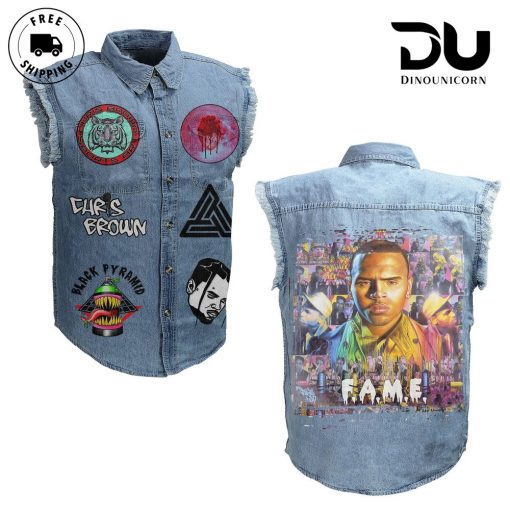 Chris Brown The 11:11 Tour  Sleeveless Cutoff Jacket