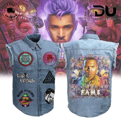 Chris Brown The 11:11 Tour  Sleeveless Cutoff Jacket