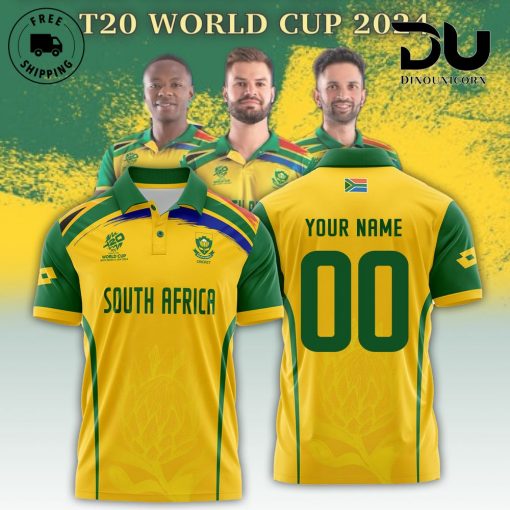 Cricket South Africa – 2024 ICC Men’s T20 World Cup Polo or T-shirt In Yellow