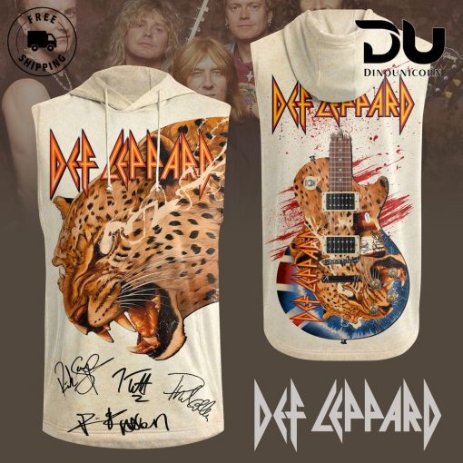 Def Leppard Rock Band Sleeveless Hoodie