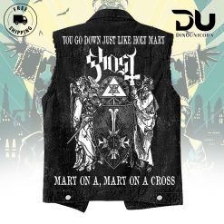 Ghost Mary On A Cross Sleeveless Cutoff Jacket