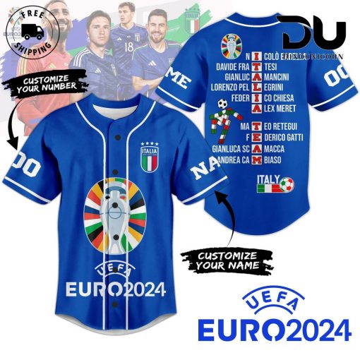 Italy Football Team Euro 2024 Baseball Jersey Shirt