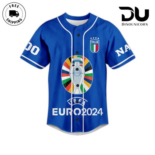 Italy Football Team Euro 2024 Baseball Jersey Shirt