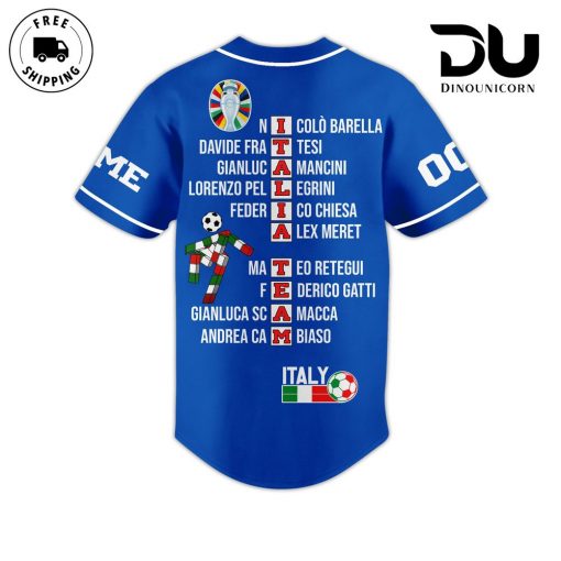 Italy Football Team Euro 2024 Baseball Jersey Shirt