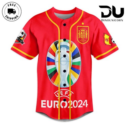 Spain Football Team Euro 2024 Baseball Jersey Shirt