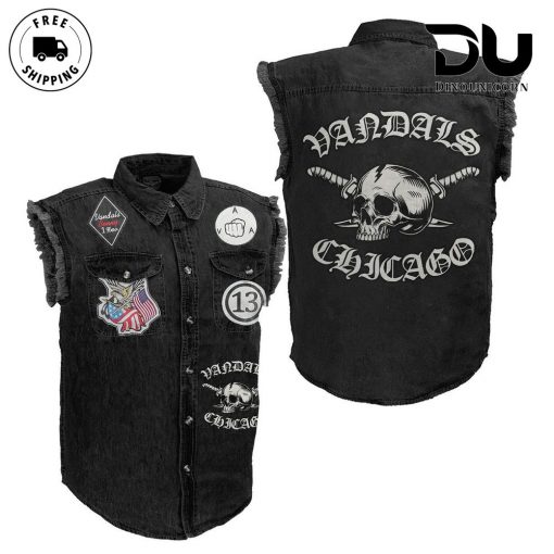 The Bikeriders Vandals Chicago Sleeveless Cutoff Jacket