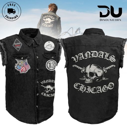 The Bikeriders Vandals Chicago Sleeveless Cutoff Jacket