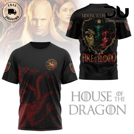 House Of The Dragon Fire And Blood 3D T-Shirt