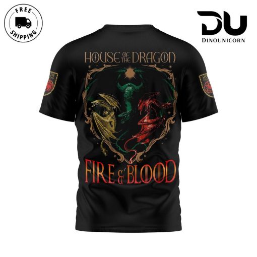 House Of The Dragon Fire And Blood 3D T-Shirt