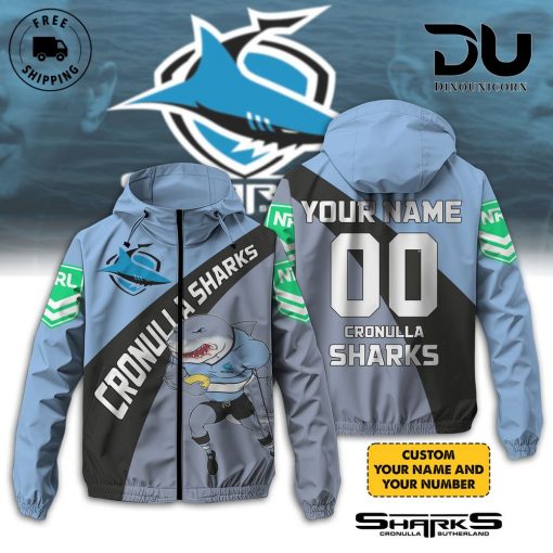 Cronulla Sutherland Sharks Football Club Windbreaker Outdoor Jacket