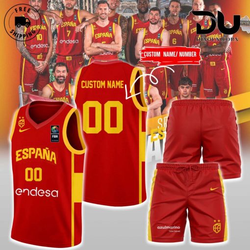 Spain Basketball Team Olympic Paris 2024 Basketball Jersey