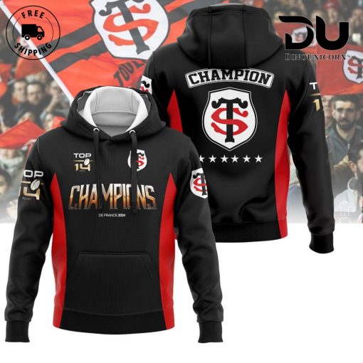 Stade Toulousain Champions Top 14 Rugby 2024 Hoodie