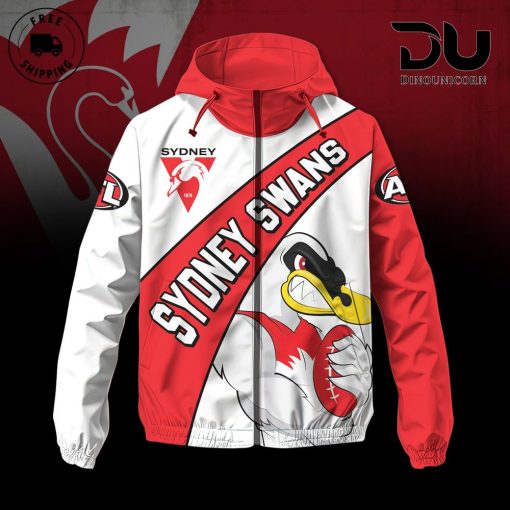 Sydney Swans Football Club Windbreaker Outdoor Jacket