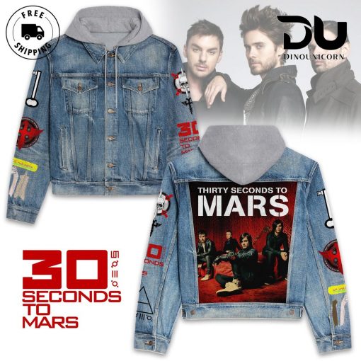 Thirty Seconds To Mars Hooded Denim Jacket