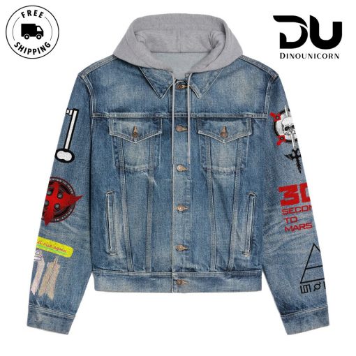 Thirty Seconds To Mars Hooded Denim Jacket