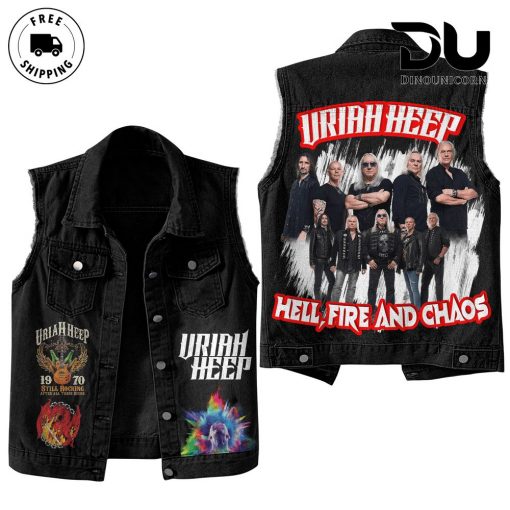 Uriah Heep Hell Fire And Chaos Sleeveless Cutoff Jacket