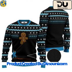 Gingerbread Cookie Monster Ugly Christmas Sweater