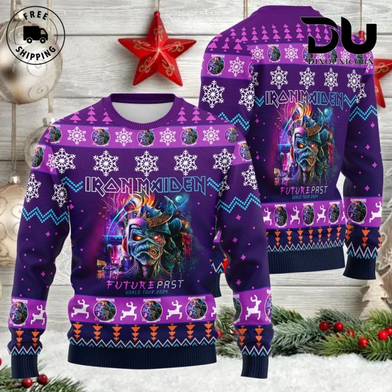 Iron Maiden Future Past Tour 2024 Ugly Christmas Sweater