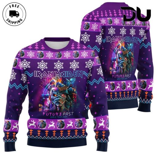 Iron Maiden Future Past Tour 2024 Ugly Christmas Sweater