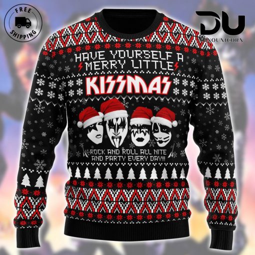 Kiss Rock Band Ugly Christmas Sweater