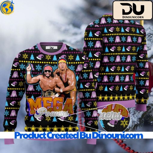 Macho Man And Hulkmania Power Pro Wrestling Ugly Christmas Sweater