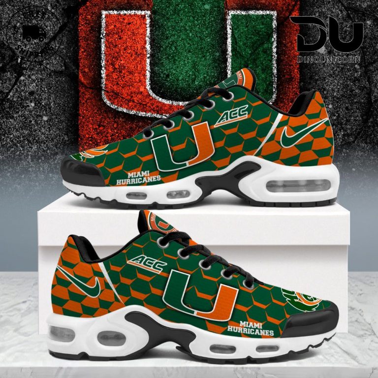 Miami Hurricanes Football NCAA Air Max Plus Shoes