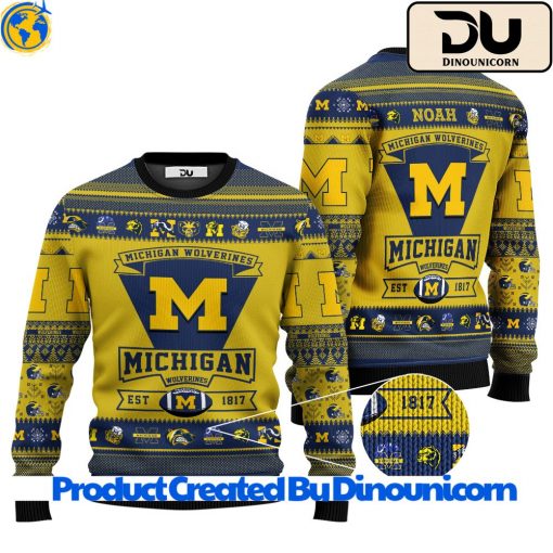 Michigan Wolverines Football NCAA Ugly Christmas Sweater