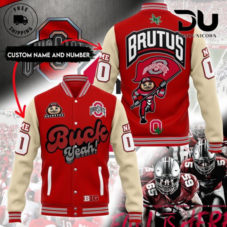 Ohio State Buckeyes Football NCAA Baseball Jacket