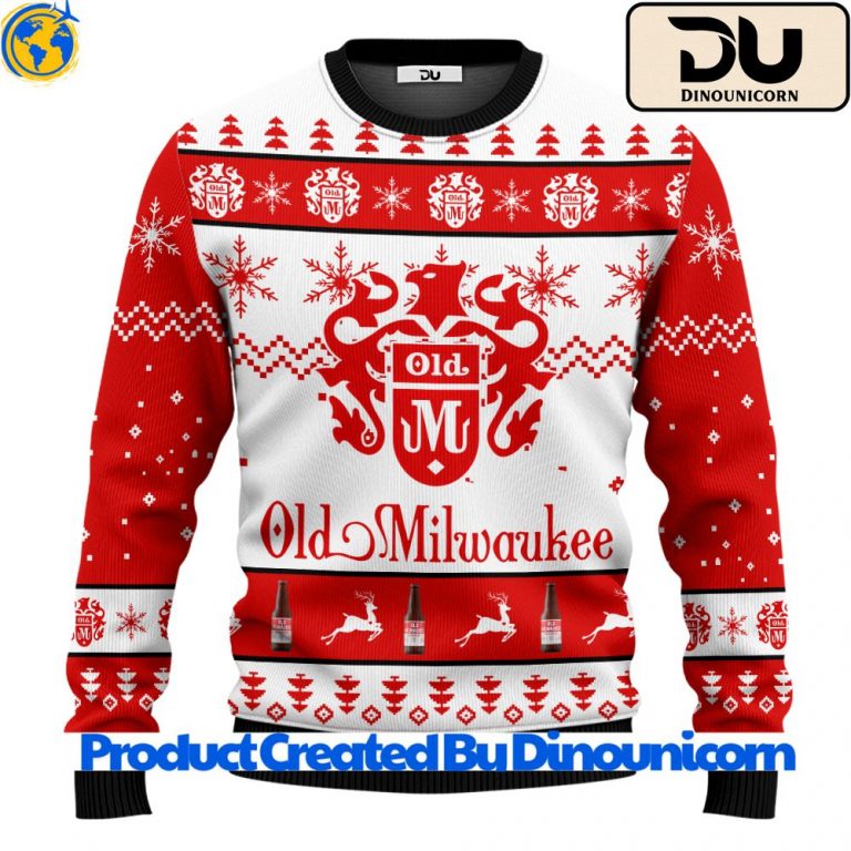 Old Milwaukee Beer Ugly Christmas Sweater