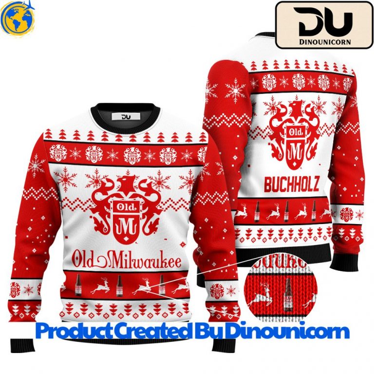 Old Milwaukee Beer Ugly Christmas Sweater