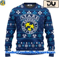 STARS Racoon City Police Resident Evil Ugly Christmas Sweater