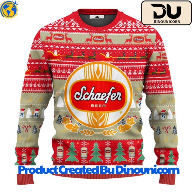 Schaefer Beer Ugly Christmas Sweater