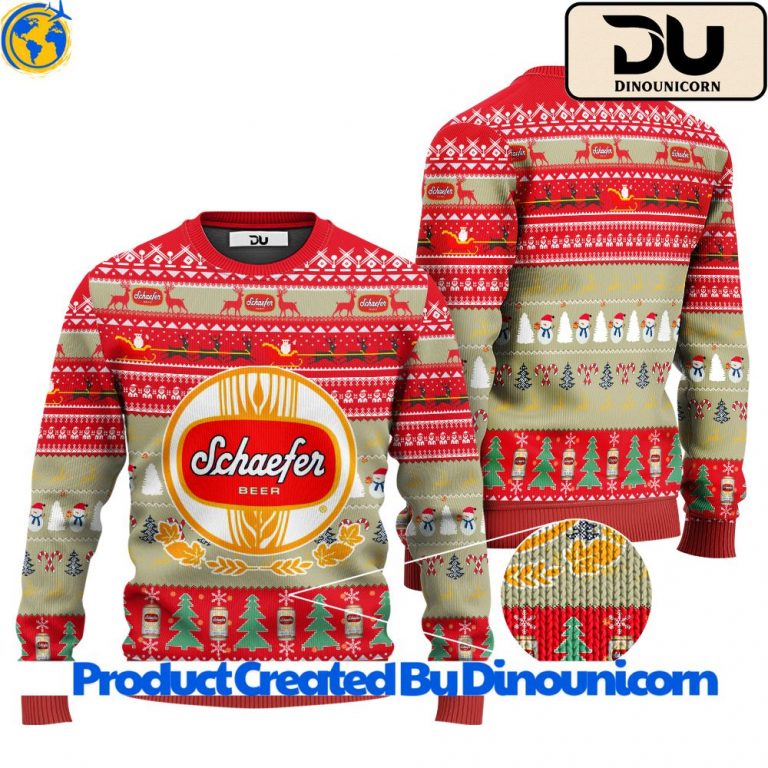 Schaefer Beer Ugly Christmas Sweater