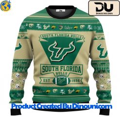 South Florida Bulls Football AAC Ugly Christmas Sweater