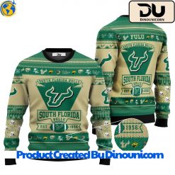 South Florida Bulls Football AAC Ugly Christmas Sweater