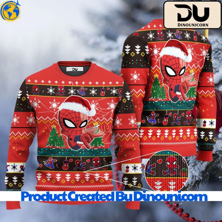 Spiderman Marvel 3 Ugly Christmas Sweater