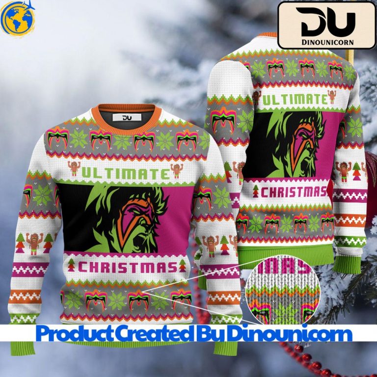 Ultimate Warrior Pro Wrestling Ugly Christmas Sweater