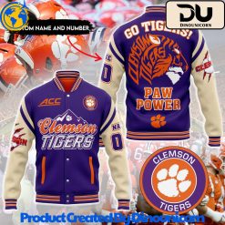 Clemson Tigers Football NCAA Baseball Jacket