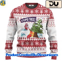 Disc Golf Stupid Tree Ugly Christmas Sweater