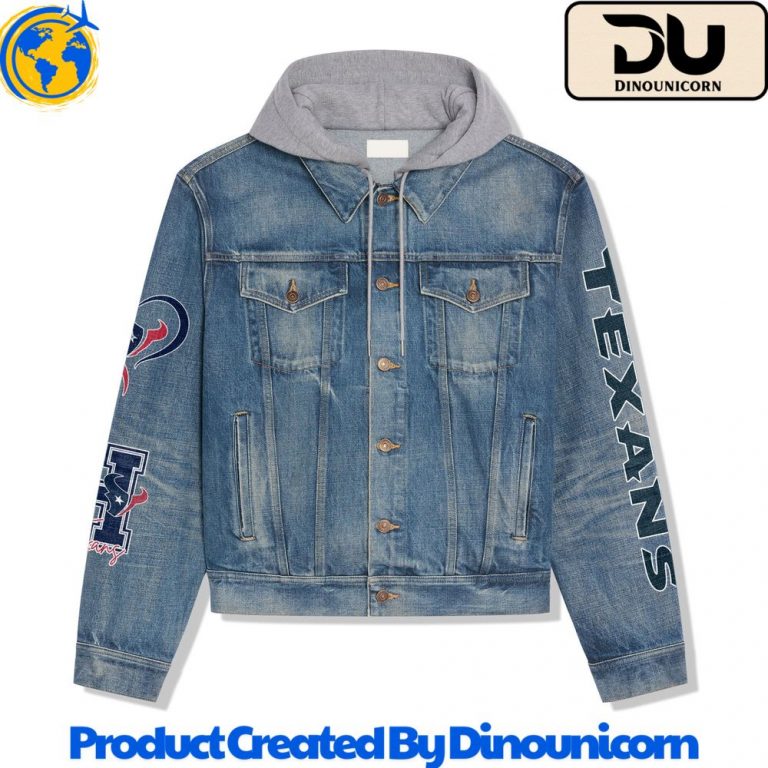 Houston Texans Football NFL Hooded Denim Jacket