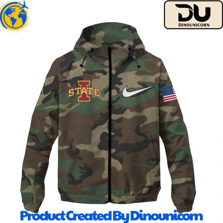 Iowa State Cyclones Football NCAA Camo Windbreaker Jacket