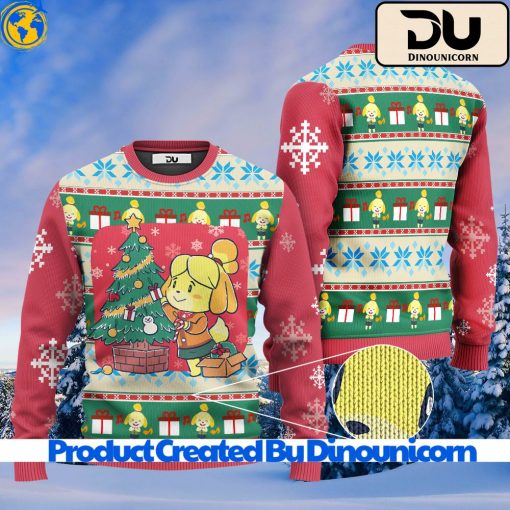 Isabelle Animal Crossing Ugly Christmas Sweater