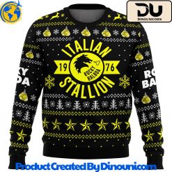 Italian Stallion Balboa Rocky Ugly Christmas Sweater