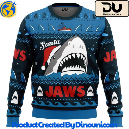 Jaws Ugly Christmas Sweater