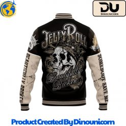 Jelly Roll Beautifully Broken 2024 Tour Baseball Jacket