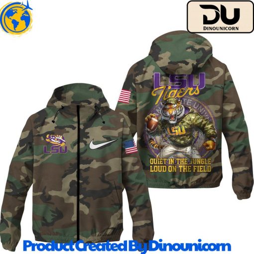 LSU Tigers Football NCAA Camo Windbreaker Jacket