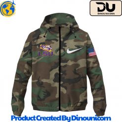 LSU Tigers Football NCAA Camo Windbreaker Jacket