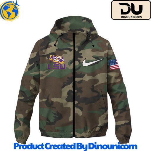 LSU Tigers Football NCAA Camo Windbreaker Jacket