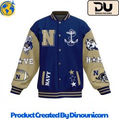 Navy Midshipmen Football NCAA Baseball Jacket