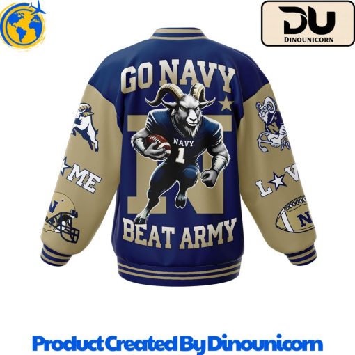 Navy Midshipmen Football NCAA Baseball Jacket